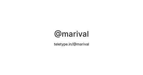 @marival — Teletype