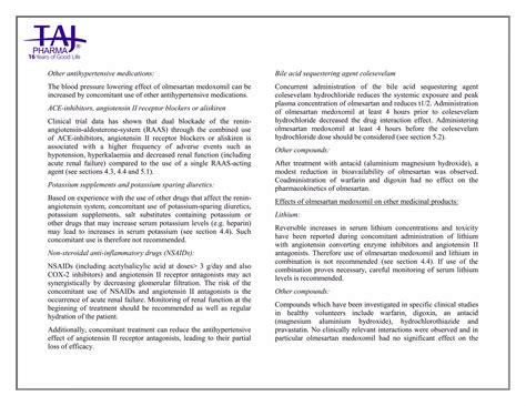 Olmesartan Tablets Taj Pharma SmPC | PDF
