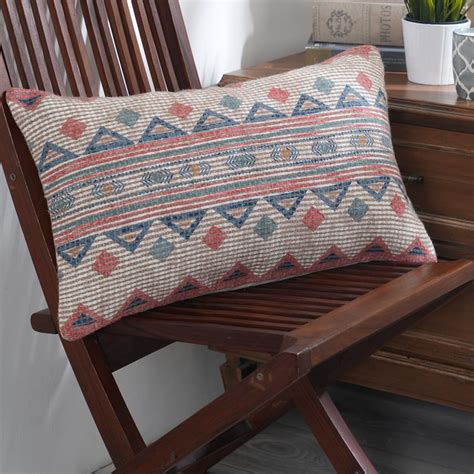 Buy MASPAR Hues Indigenous Artisan Striped Cushion Cover - 60x35cm from ...