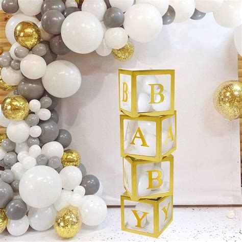 Selibration | Transparent Cardboard Baby Letter Box With Balloons ...