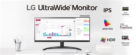 LG 29WQ500 (29 inch) UltraWide FHD (2560 x 1080) IPS Monitor with AMD ...
