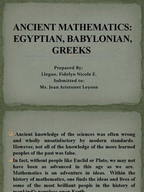 Ancient Mathematicshistory | PDF | Mathematics | Numbers