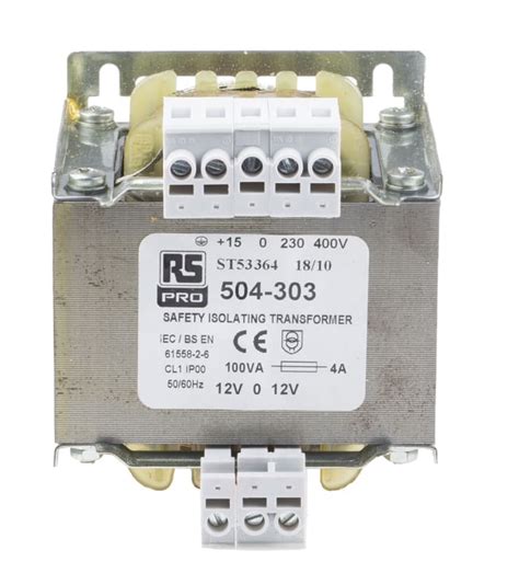 RS PRO | RS PRO 1 Output 1000 VA Chassis Mount Transformer, 230 V ac ...