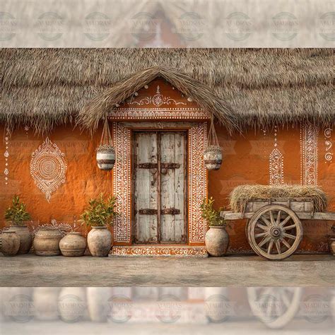 Mud House Door V0.2 - Baby Printed Backdrops – Madras Prop Store