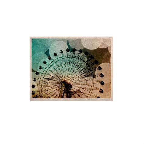 KESS InHouse Sylvia Coomes "Ferris Wheel Silhouette" Beige Teal KESS ...