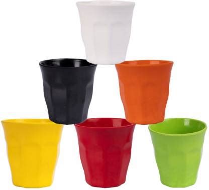 Mehul Pack of 6 Melamine Glass for Juice Water Cold Drinks and Other ...