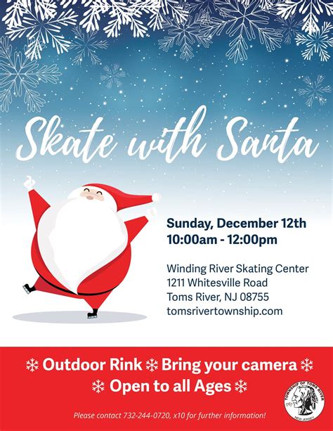 Skate With Santa At Winding River Ice Rink In Toms River | Toms River ...