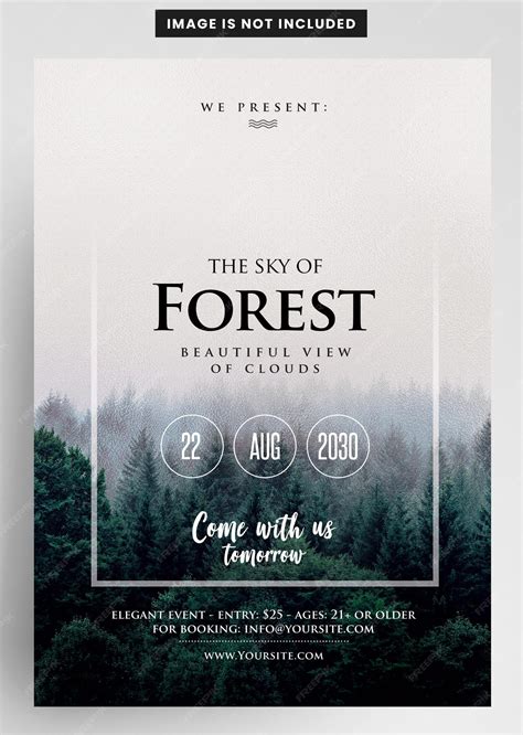 Sky forest clean festival after party flyer | Premium PSD