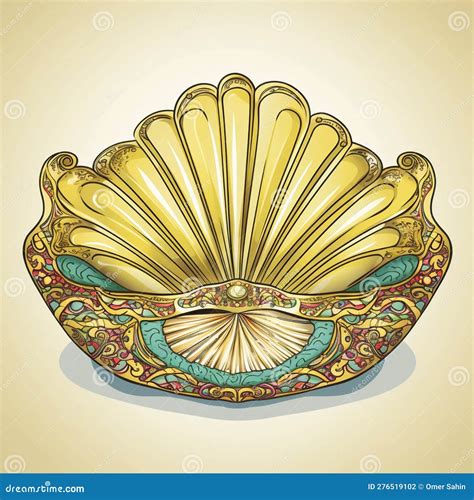 Cartoon Baptismal Shell with Significance and Design Stock Illustration ...