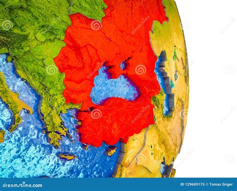 Map of Black Sea Region on 3D Earth Stock Illustration - Illustration of earth, render: 129609175