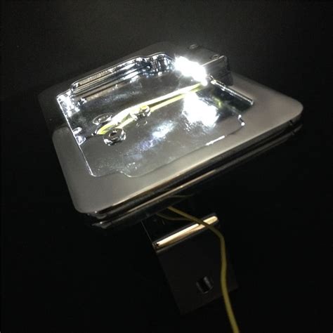 Buy HTT Chrome Side Mounted License Plate Bracket w/ LED Light For ...