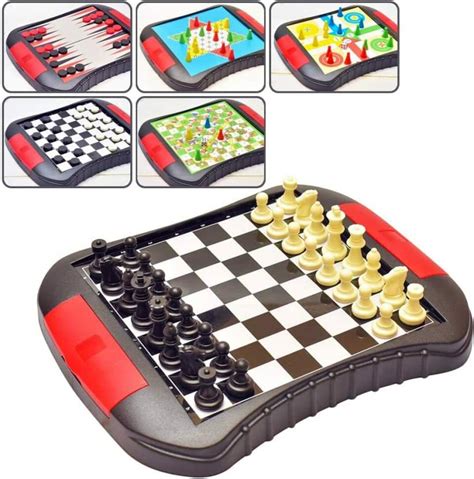 WECAN FASHION 6-in-1 Magnetic Chess|LUDO|Checkers Chinese Checkers ...
