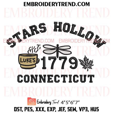 Stars Hollow Luke's Embroidery Design, Gilmore Girls Stars Hollow ...