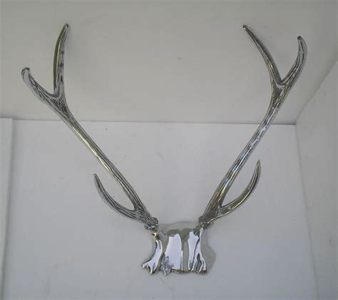 Artificial Animal Skull & Taxidermy - Large Metal Deer Skull Head ...