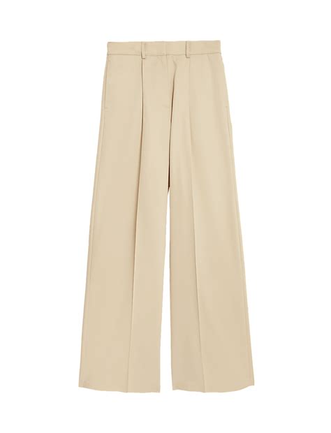Buy Lyocell Rich Pleat Front Wide Leg Trousers at Marks & Spencer