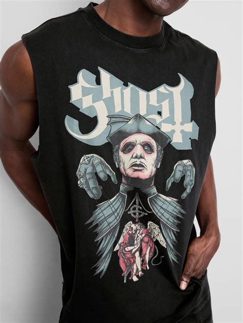 Mens;Womens;Unisex Charcoal Ghost Short Sleeve T-Shirt | Primark