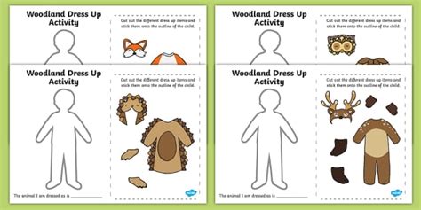 Woodland and Forest Animals Dress-Up Activity