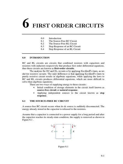 First Order Circuits 的图像结果