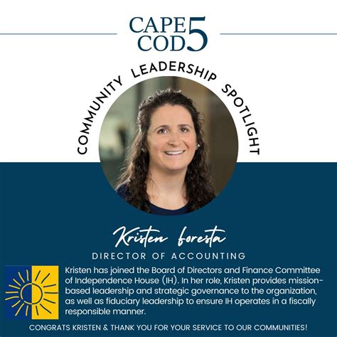 The Cape Cod Five Cents Savings Bank on LinkedIn: Kristen Foresta ...
