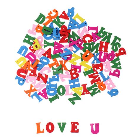 ⚡️Buy Maxbell 100 Pack DIY Wooden Alphabet Letters Wood Crafts for ...
