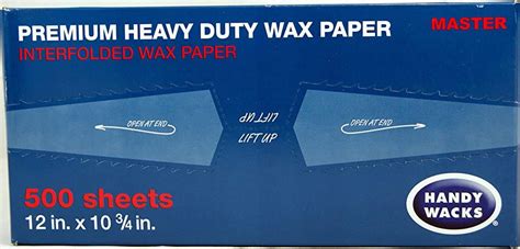 Wax Paper Premium Heavy Duty Handy Wacks 12 X 10 3 4 500 Sheets ...