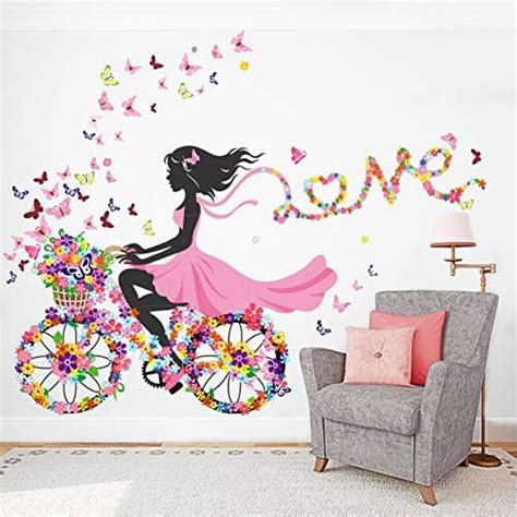 StickMe 'Cycling Girls - Love - Butterfly - Flowers - Decorative ...
