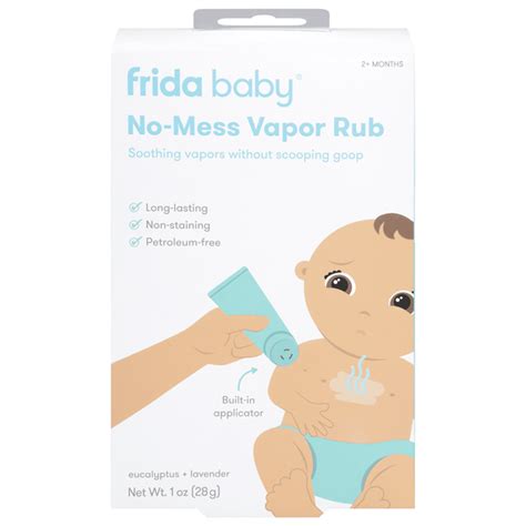 Frida Baby Vapor Rub, No-Mess, 2+ Months, Eucalyptus + Lavender (1 oz ...