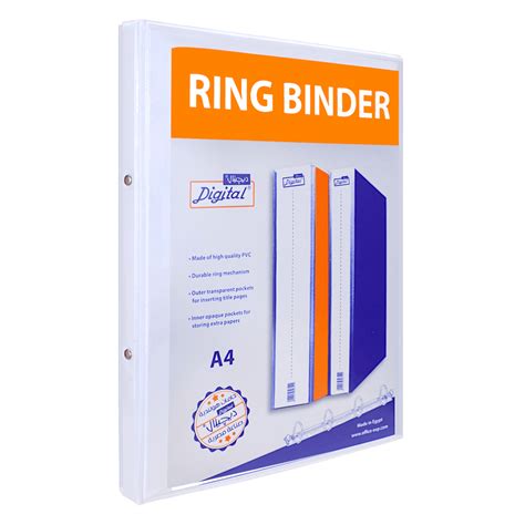Digital Loose Leaf 2-Ring Binder 1.5 cm White A4 – Bayan eShop
