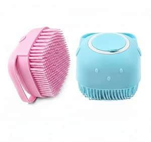 Apna Discount Mart Silicone Bath Brush Combo with Soap Dispenser | Soft ...
