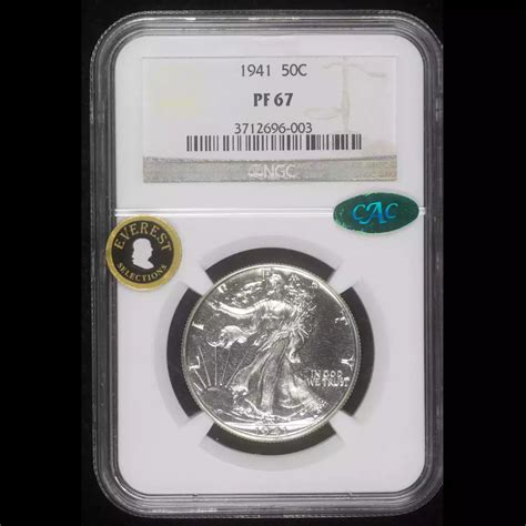 1941 Half Dollars Liberty Walking NGC PF-67 CAC Everest Selection CAC ...