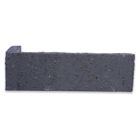 Interstate Brick Modular Thin Brick 5/8 in. Extruded Midnight Black ...