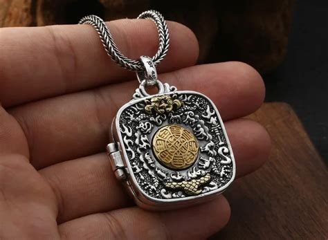 925 пробы серебро vajra открытый Китайский Зодиак мужчины wo Мужчины ...