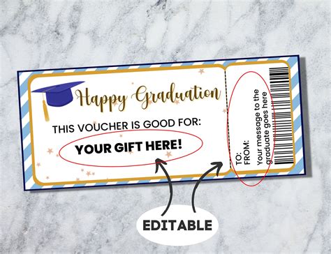 Graduation Gift Certificate Template Free - Nationalshibarescue.org