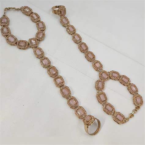 Padmawati Bangles Gold Plated Crystal Stone Hand Harness – JewelEMarket