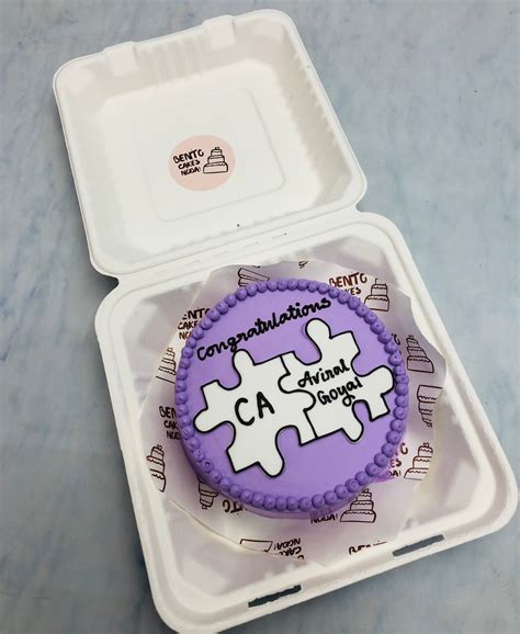 CA Theme Purple Bento Cake – Bento Cakes Noida
