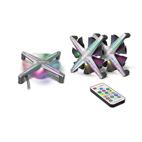 ALSEYE XTREME-X12 Grey 3 X 120mm ARGB Computer Case Fan with Commander ...