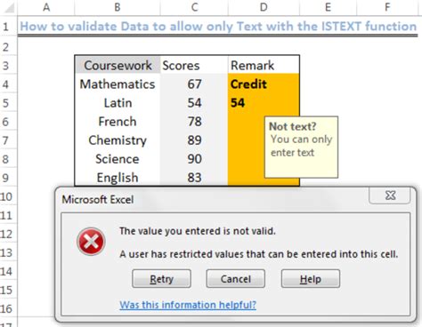 Image result for Data Validation for Text Only