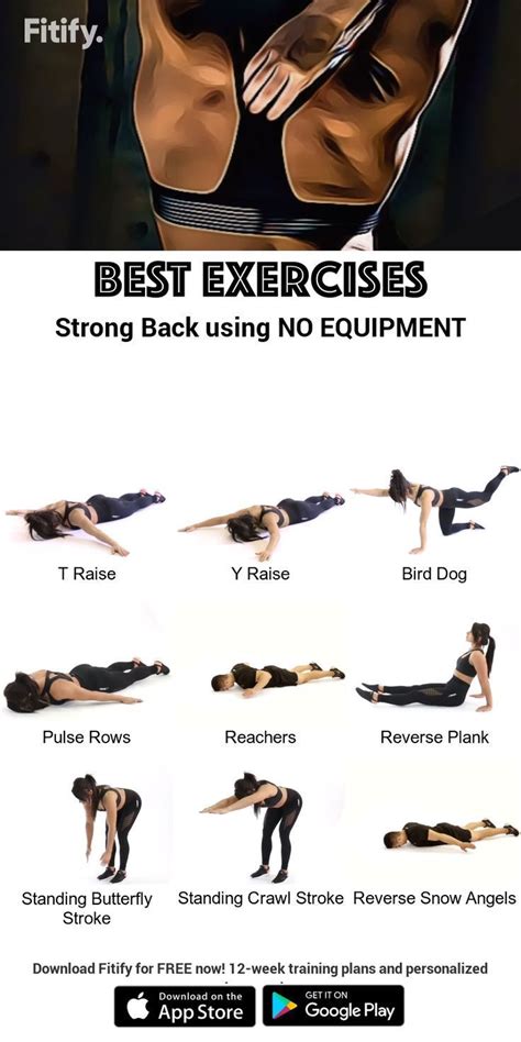 STRONG Back using NO Equipment - #equipment #Strong | Exercise, Fitness ...