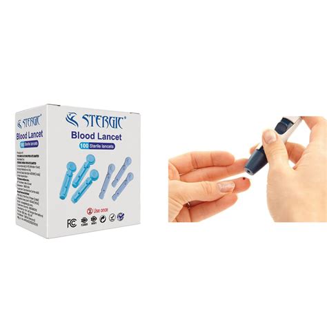 STERGIC Blood Lancets for Glucose Testing with Ultra-Thin Needle ...