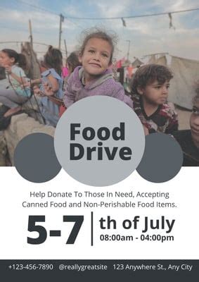 Free food drive flyer templates to edit and print | Canva