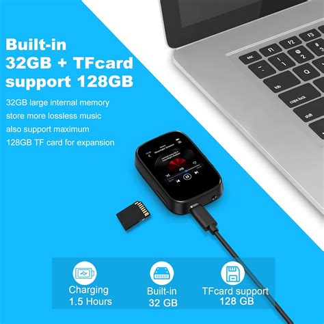 Buy 32GB Mp3 Player with Bluetooth Sports Clip-on Music Player for ...