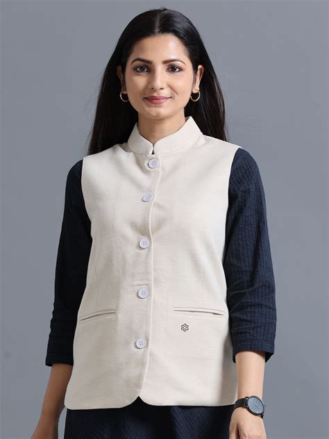 Buy Chandan Nehru Jacket for Women | RPET & Cotton Blend – Ecoline ...