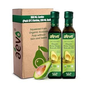 AEVO Organic Extra Virgin Avocado Oil - Unrefined & Cold Pressed ...