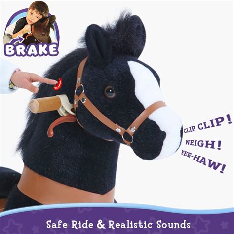 Buy PonyCycle Official Ride on Horse with Brake, Sound & Pedal Pad ...