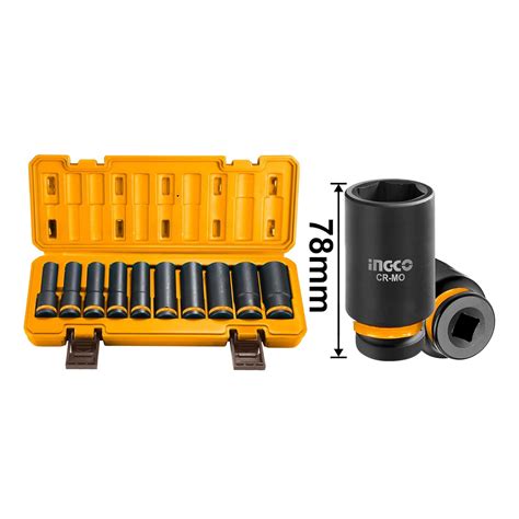 INGCO 10 Pcs 1/2" deep impact socket set : Amazon.in: Home Improvement