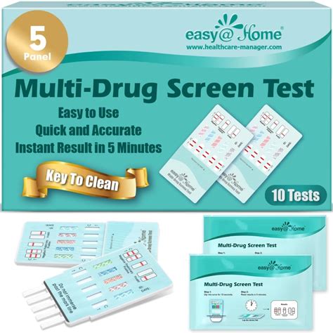 10 Pack Easy@Home 5 Panel Instant Drug Test Kits - Testing Marijuana ...