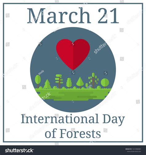 International Day Forests March 21 March Stock Vector (Royalty Free ...