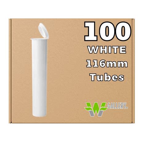 W Gallery 100 White 116mm Tubes - Pop Tops are Open, Compare 109mm ...