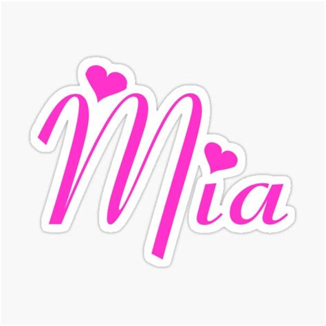 Mia Name Stickers | Redbubble