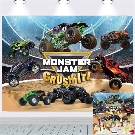 Buy Moster Monster Jam Backdrop Monster Truck Background Racing Bigfoot ...